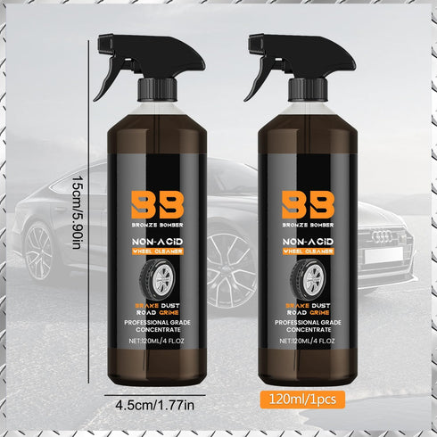 Brake Bomber Cleaner Powerful Wheel Cleaner, Retread Car Wheel Care Cleaner, Perfect for Cleaning Wheels and Tires, Safe on Alloy, Chrome, and Pai...