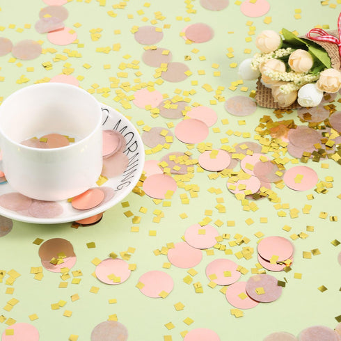 Round Tissue Paper Table Confetti Dots for Wedding Birthday Party Decoration, 1.76 oz (Rose Gold Confetti, 2.5 cm)...