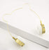 LUX ACCESSORIES Gold Bear Headphones Wire Frame Horns Headset w Microphone...