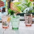 Bormioli Rocco Rock Bar 12.5 oz. Long Drink Stackable Tempered Beverage Glasses for Cold Drinks, Water, and Cocktails, Set of 6, Mint Green...