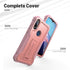ExoGuard for Moto E Case, Rubber Shockproof Full-Body Cover Case Built-in Screen Protector and Kickstand Compatible with Moto E Phone 2020 (Pink)...