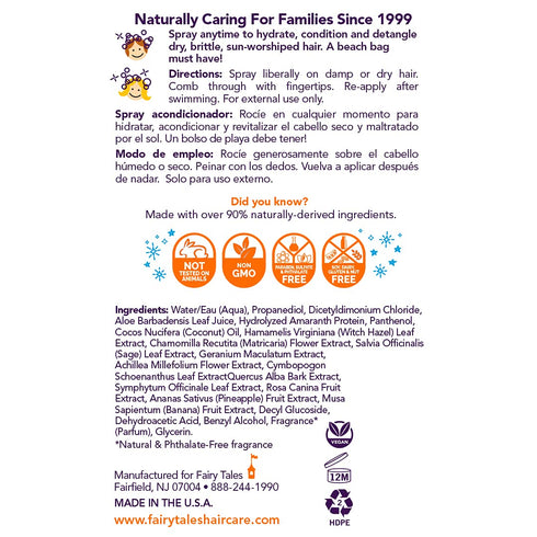 Fairy Tales Swimmer Conditioning Spray for Kids - 8 oz | Made with Natural Ingredients in the USA | Replenish and Restore from Chlorine and Salt D...