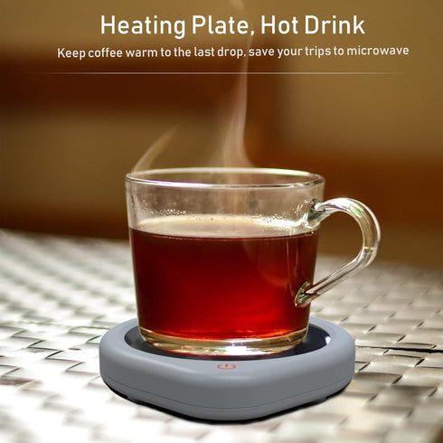 Coffee Mug Warmer, Cup Warmer with Auto Shut Off for Desk, Electric Beverage Tea Water Milk Warmer with Smart Temperature Settings, Heating Plate ...
