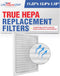 LifeSupplyUSA True HEPA Filter Replacement Compatible with Hunter 30925 HEPAtech Air Purifier...