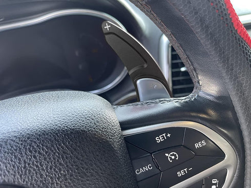 Steering Wheel Shift Paddle Extension Cover Compatible with Jeep Grand Cherokee 2014-2020 Dodge Challenger Charger Durango RT and Scat Pack Extend...