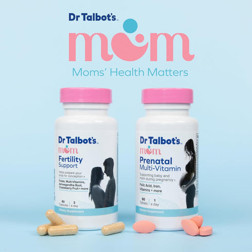 Dr. Talbot's Mom Prenatal Multi-Vitamin Daily Supplement - Folic Acid, Iron, Vitamins, and More - 60 Tablets...