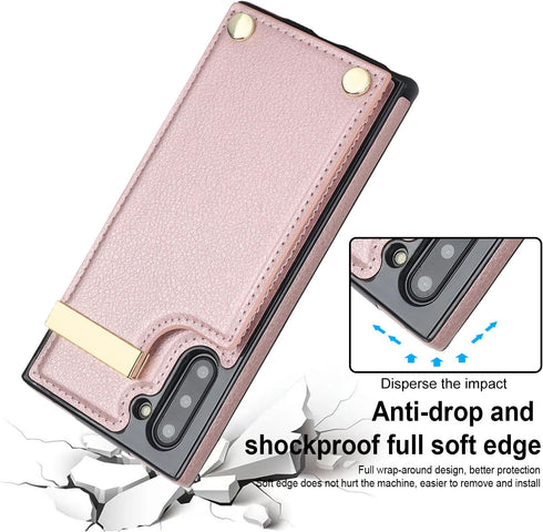 Asuwish Phone Case for Samsung Galaxy Note 10 5G Wallet Cover with Tempered Glass Screen Protector and Leather Purse Credit Card Holder Slot Cell ...