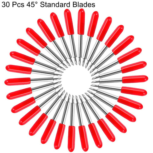 30Pcs Replacement Cutting Blades for Explore Air/Air 2/Air 3/Maker/Maker 3/Expression, 45 Degree Standard Fine Point Blade for Most Vinyl Fabric C...