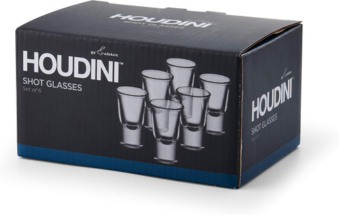 Houdini 6-Pack Heavy Base Shot Glass Set, 1.2oz Shot Glasses...