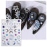 JMEOWIO 3D Embossed Moon Star Sun Nail Art Stickers Decals Self-Adhesive Pegatinas Uñas 5D Black White Heart Nail Supplies Nail Art Design Decorat...