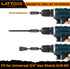 5PCS Magnetic Drill Bit Extension Set, 1/4" Hex Shank Extension Socket Drill Bit Holder Drill Bit Extender for Power Tools Impact Driver Drill, 2....