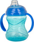Nuby Clik-It Grip N' Sip Soft Spout No-Spill Training Sippy Cup with Handles - (3-Pack) 10 oz - 4+ Months - Blue/Green/Red...