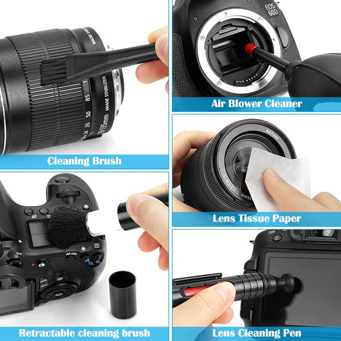 ARVOK Professional Camera Cleaning Kit(32 pcs), Including Air Blower/Cleaning Pen/Cleaning Spray/Cleaning Cloth/Lens Brush, Lens Cleaning Kit for ...