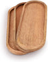 Samhita Mango Oval Wood Tray Set of 3 Perfect for Food Holder/BBQ, Serve Cheese, Sushi, Holiday Snacks, and More. (12" x 5" x 0.75")...
