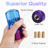 Crystal Shift Knob Universal Gear Shifter Stick Shift Knobs Transparent Bubble Purple Blue 10CM with Adapters...