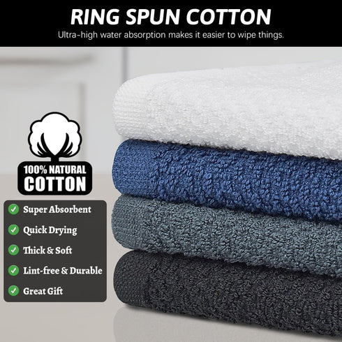 Nialnant 6 Pack Kitchen Dish Cloths, 100% Cotton Dish Towels for Kitchen, Quick Drying Dish Rags for Washing Dishes, Absorbent Cleaning Rags-12x12...