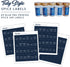 Spice Labels (Navy Blue) Preprinted Labels; White Spice Labels; Black Spice Labels; Blue Spice Labels; Spice Jar Labels; Stickers for Spice Jars...