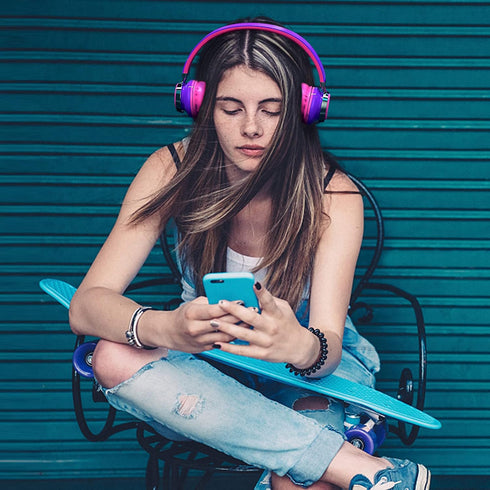 ELECDER i39 Headphones with Microphone Foldable Lightweight Adjustable On Ear Headsets with 3.5mm Jack for Cellphones Computer MP3/4 Kindle School...