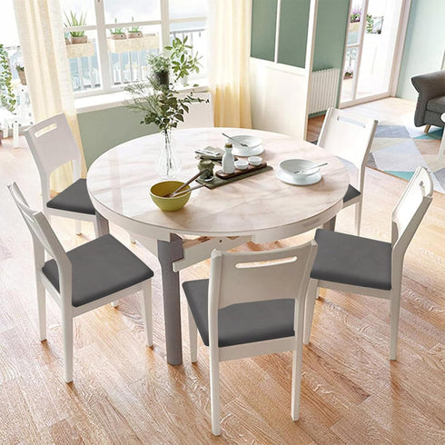Chair Seat Covers Set of 6 Stretch Grey Chair Covers for Dining Room Square Removable Washable Chair Protector Seat Cushion Slipcovers for Kitchen...