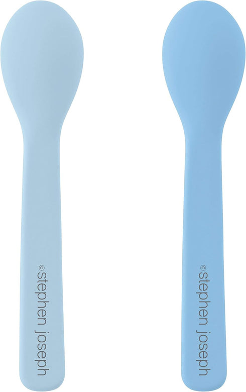 Stephen Joseph Baby Silicone Spoon Set, First Stage Feeding Spoons for Infants, Spoon Set Encourages Self-Feeding, Toddler Feeding Spoons, Zoo...