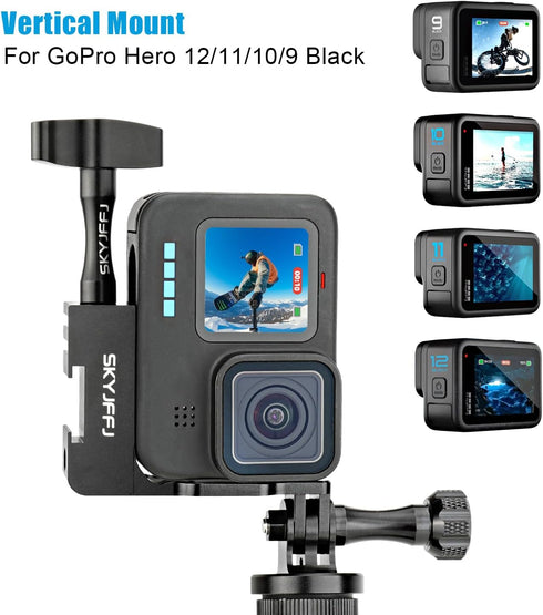 Vertical Elbow Aluminium Bracket Adapter for GoPro Hero 9/10/11/12 Black...