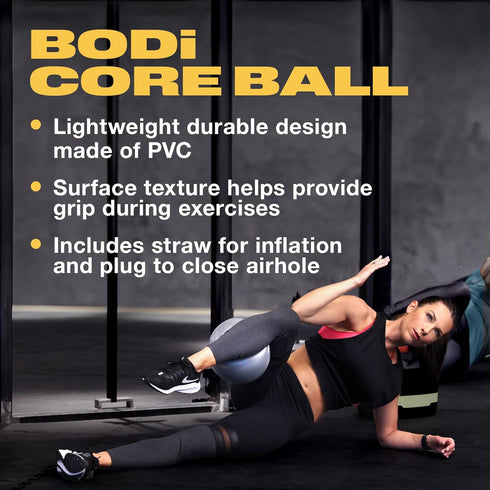 BODi Core Ball for Core Strengthening, 8" Small Exercise Ball, Home Gym Workout Equipment for Yoga, Pilates, Fitness, Lightweight Durable & Easy t...