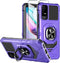 for TCL ION X Case,TCL ION V Phone Case with Tempered Glass Screen Protector,Military Grade Heavy Duty Shockproof Protective Cover,with Ring Kicks...
