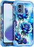 Miqala for Moto G 5G 2024 Case,Glow in The Dark Three Layer Heavy Duty Shockproof Full Body Protection Hard Plastic Bumper+Soft Silicone Protectiv...