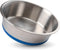 Leashboss Non-Slip Stainless Steel Dog Bowl with Rubber Base, Large 8 Cup / 64 Oz Size, Modern Brushed Interior & Exterior, Non-Skid Dish for Medi...