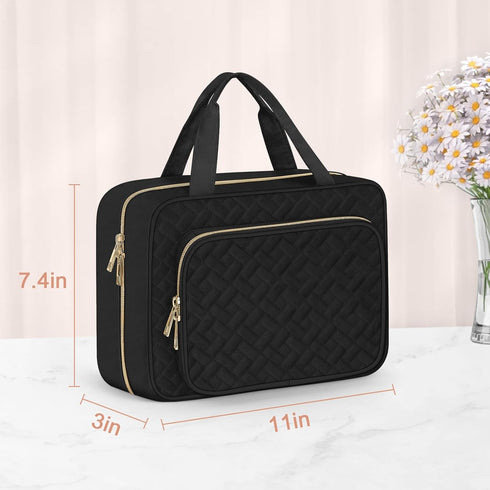 Wedama Toiletry Bag for Women, Medium Cosmetic Travel Bag, Hanging Toiletry Bag for Bathroom, Thickened PVC Waterproof Makeup Bag, Toiletries Bag ...