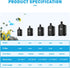 AQQA 160-800GPH Aquarium Submersible Water Pump Fish Tank Small Water Pump Adjustable Waterflow with 2 Nozzles for Fish Tank Water Circulation Poo...