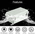 LeMotech Electrical Box, IP67 Waterproof Hinged Cover Stainless Steel Latch Junction Box, ABS Plastic Electrical Enclosure with Mounting Plate,Wal...
