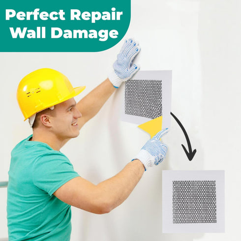 Drywall Repair Patch Kit | Wall Patch Repair Kit | Self-Adhesive Wall Hole Repair Fiberglass Meshes (1Pcs x 8 Inches) | Heavy Duty Wall Repair (8 ...