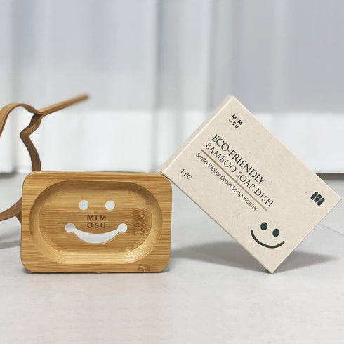 mimosu Bamboo Soap Dish with Drain - Wooden Holder for Shampoo Bars, Eco-Friendly Bathroom Tray, Zero Waste...