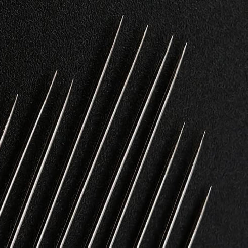 (60 Gold Needles) Easy Self-Threading Needles Kit for Hand Held Sewing, Large Eye Pre-Threaded Threader & Holder Storage Device for Embroidery Qui...