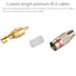 EEEKit 20Pack RCA Male Plug Solder, Gold Audio Video Adapter Connector for Speaker Wire Wall Plate Home Theater Audio Video Receiver Amplifiers an...