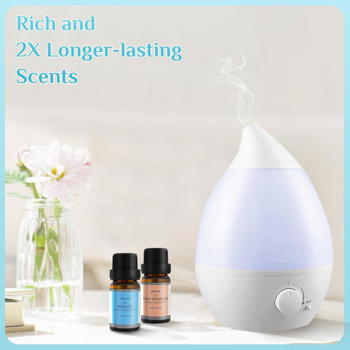 Clean Essential Oils Set - 6x10ML Fragrance Oil for Diffuser, Aromatherapy, Candle & Soap Making - Fresh Petal, Breeze, Citrus, Soap, Cedar&Cypres...