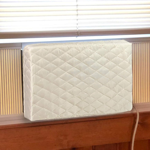 Homydom AC Cover Indoor, Air Conditioner Defender, Double Insulation, High Elasticity, Light Yellow, L-28"x 20"x 3.5"(L x H x D)...