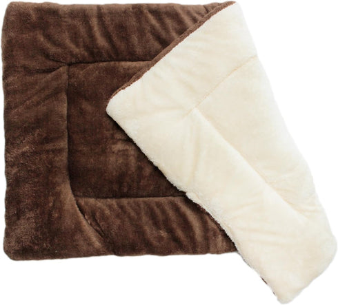 Downtown Pet Supply Medium Fleece Dog Crate Mat, Brown/Oatmeal, 29 in x 20 in...