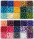 INSPIRELLE 1800 pieces 6mm Pearl Beads 30 Colors Plastic Spacers Beads for Jewelry Making and Crafting...