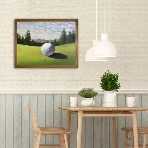 TUTUMAY21 Golf Diamond Painting Kits Golf Ball on A Green for Adults Beginner, Diamond Art Paint by 5D Full Round Drill Gem DIY Craft for Home Wal...