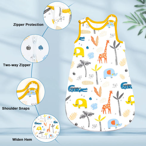 MOEMOE BABY Sleeping Sack with Feet 0.5 Tog Toddler Wearable Blanket Muslin Cotton Swaddle Blanket...