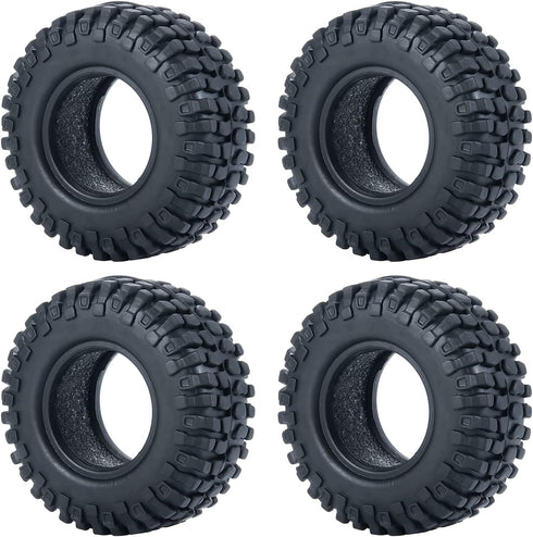 RC-Hub 4PCS 1.0" Crawler Tires Micro Rubber Tires for 1/24 Axial SCX24 90081 AXI00001 AXI00002 AXI00005 AXI00006 RC Crawler Car (50mm)...