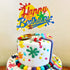 Painting Cake Topper Glitter Art Brush Palette Themed Happy Birthday Cake Decoration for Girl Boy Kids Art Birthday Party Decorations (Double Side...