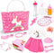 BNUZEIYI Baby Doll Accessories -Baby Doll Feeding and Caring Set with Diaper Bag Bottles for Girls Toys Gift, Stuff Doll Clothes fit 14-16 Inch Do...