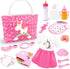 BNUZEIYI Baby Doll Accessories -Baby Doll Feeding and Caring Set with Diaper Bag Bottles for Girls Toys Gift, Stuff Doll Clothes fit 14-16 Inch Do...