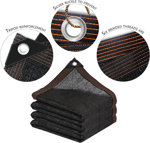 Garden Shade Cloth 6x3 for Plants,Sun Shades Outdoor for Patio,Shade Sails Mesh with Grommets for Vegetable Greenhouse Canopy,Sunblock Net for Chi...