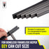 4 PCS Automotive Wiper Strip, 0.23" x 26" Frameless T-shape Windshield Cleaning Replacement Noiseless Rubber Strip, DIY Cutting Length Accessories...