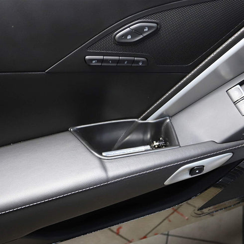 Korlot Inner Door armrest Storage Box Tray Compatible for C7 Corvette Stingray Chevrolet 2014-2019 /Z06/Grand Sport 2014+...