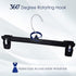 Hanger Central 25 Pack Heavy Duty Plastic Bottoms Hangers with Ridged Pinch Clips Pants Hangers, 12 Inch, Black...